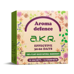 Билков ароматизатор против акари Aroma Defence А.К.Р. 10 броя филтърни торбички с аромат на лимонов евкалипт, цитронела, евкалипт, карамфил, лавандула, мента и чаено дърво