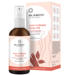 Антицелулитно масло за тяло ЕКСТРАКТ ОТ БРАЗИЛСКИ РОЗОВ ПИПЕР И КАНЕЛА 100 мл - Икаров