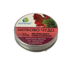 Вазелинов мехлем БИЛКОВО ЧУДО при кожни рани и гнойни възпаления 30 мл, Биохерба