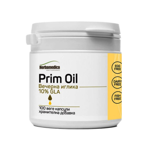 Prim Oil / Вечерна иглика 10% GLA 100 капсули, Хербамедика