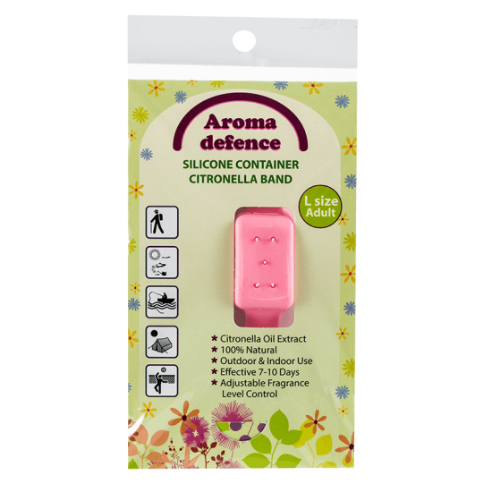 Силиконова гривна /контейнер/ за ВЪЗРАСТНИ с аромат на Цитронела 1 брой - Aroma Defence