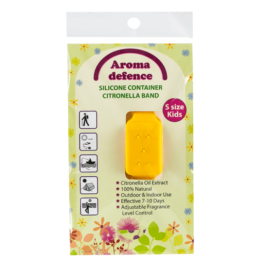 Силиконова гривна /контейнер/ за ДЕЦА с аромат на Цитронела 1 брой - Aroma Defence