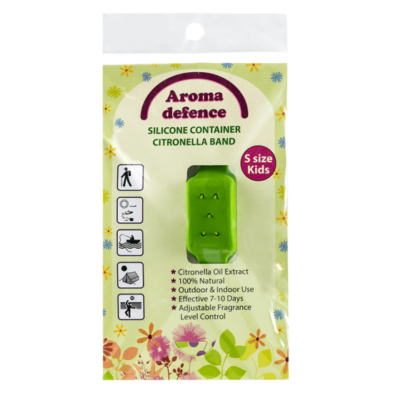 Силиконова гривна /контейнер/ за ДЕЦА с аромат на Цитронела 1 брой - Aroma Defence