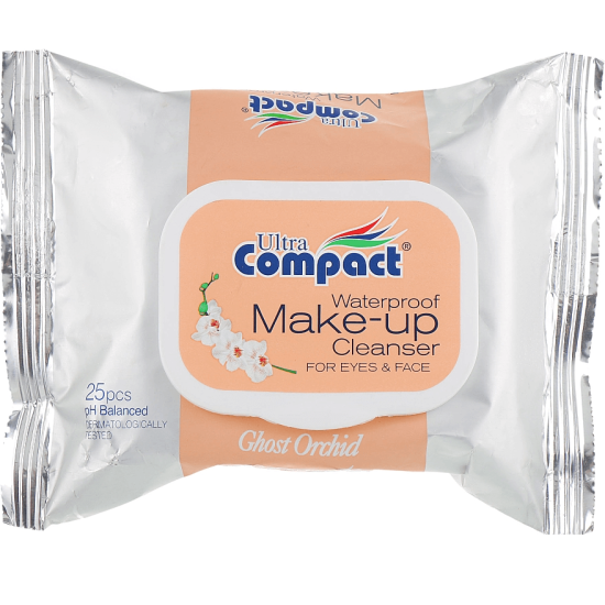 Мокри кърпички за премахване на грим (водоустойчив) 25 бр - Ultra Compact