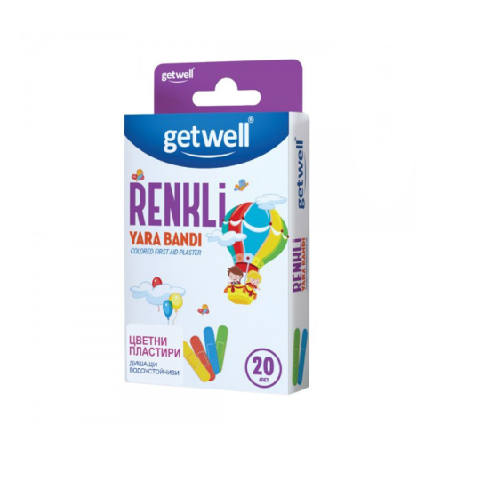 Цветни пластири, 20 бр., Getwell / Биохерба