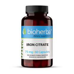 ЖЕЛЕЗЕН ЦИТРАТ/ IRON CITRATE, 60 капсули, 75мг, Биохерба