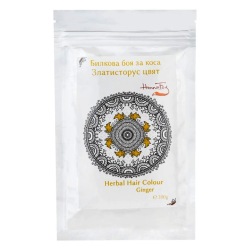 Билкова боя за коса - златисторус цвят 100гр - HennaFox