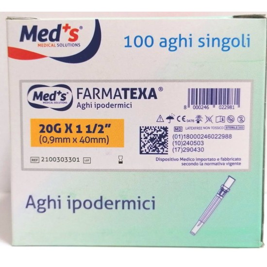 Игли 20 G / 0,9mm x 38mm  стерилни 100 бр