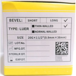 Игли 20 G / 0,9mm x 38mm  стерилни 100 бр