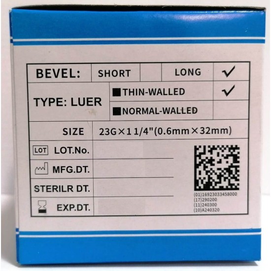 Игли 23 G / 0.mm x 32mm 1/4 стерилни 100 бр