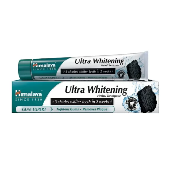 УЛТРА избелваща билкова паста с активен въглен ULTRA WHITENING, Himalaya, 75 ml