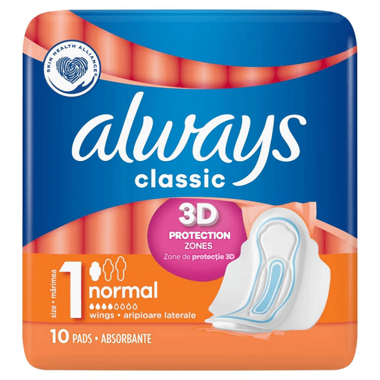 Дамски превръзки ALWAYS CLASSIC 3D PROTECTION 1 NORMAL  10бр