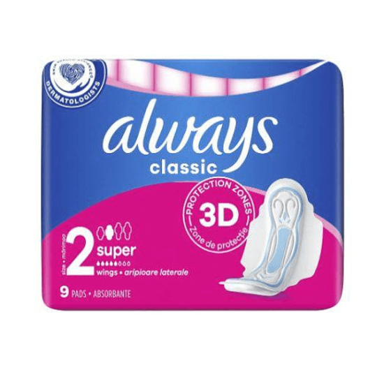 Дамски превръзки ALWAYS CLASSIC 3D PROTECTION 1 SUPER 9бр