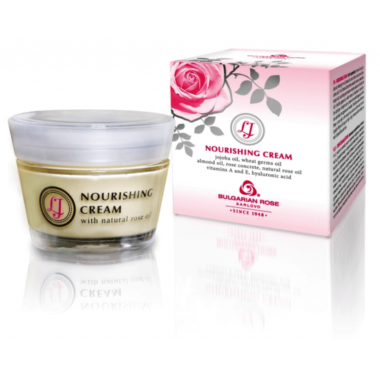 Крем за лице с натурално розово масло подхранващ LJ 50 мл - Българска роза