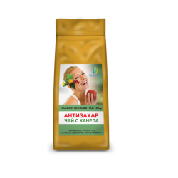 Лукс чай Антизахар с канела - чай при диабет 120 гр, Биохерба