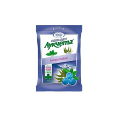 Лукчета Билкови бонбони с евкалипт при гърлобол 85 гр - Захарни Заводи