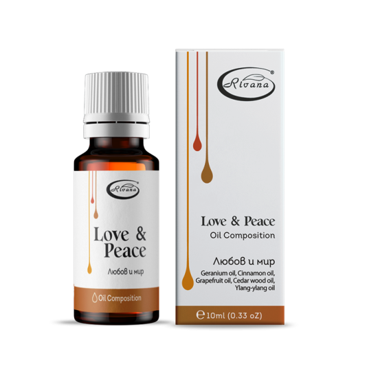 ЛЮБОВ И МИР - КОМПОЗИЦИЯ ОТ ЕТЕРИЧНИ МАСЛА, 10 МЛ - РИВАНА