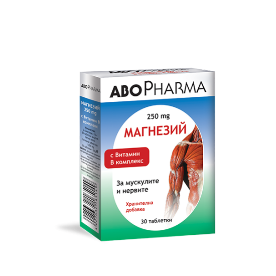 Магнезий + витамин В 30 таблетки, ABOPHARMA