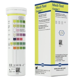 Medi-Test Тест ленти за урина - Combi 7 (Аскорбинова киселина, кръв, глюкоза, кетони, нитрити, рН, протеин)