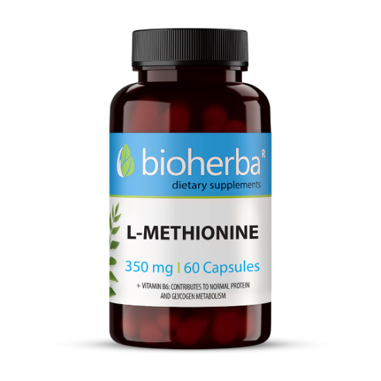 Л-МЕТОНИН/ L-METHONINE, 60 капсули, 350мг, Биохерба
