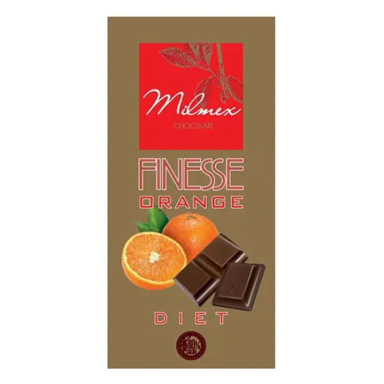 Шоколад с парченца портокал Без захар 80 гр - Милмекс
