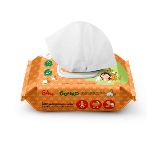 Влажни кърпички Памук и невен 84 бр - БОЧКО / ЛАВЕНА