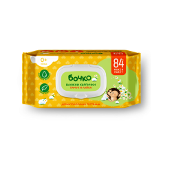 Влажни кърпички Памук и лайка 84 бр - БОЧКО / ЛАВЕНА
