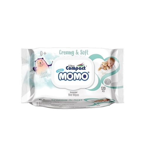 Детски мокри кърпички МОМО 120 бр - Ultra Compact