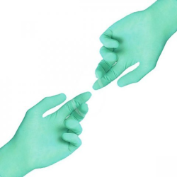 Нитрилни ръкавици размер L зелени 100 бр в кутия