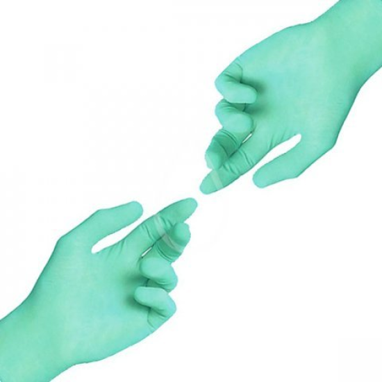 Нитрилни ръкавици размер М зелени 100 бр в кутия