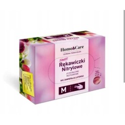 Нитрилни ръкавици размер М розови 50 бр в кутия