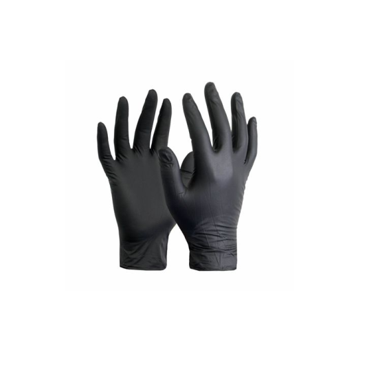 Нитрилни ръкавици размер М черни 100 бр в кутия