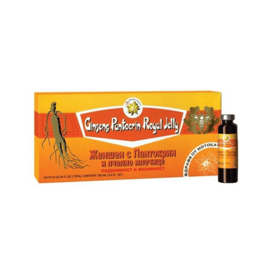 Женшен с пантокрин и пчелно млечице 10 мл x 10 флакона - ТНТ - 21