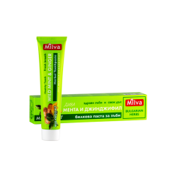 Билкова паста за зъби Дива мента и джинджифил 75мл - МИЛВА 
