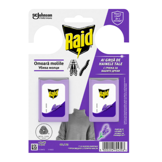 RAID Гел Лавандула срещу молци 2 бр. - SC Johnson