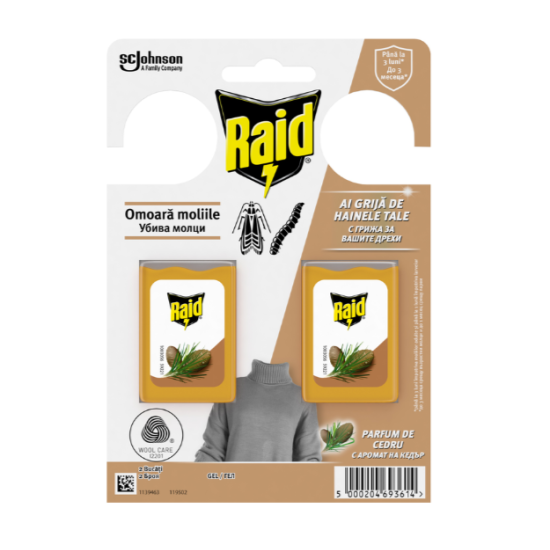 RAID Гел Кедър срещу молци 2 бр. - SC Johnson