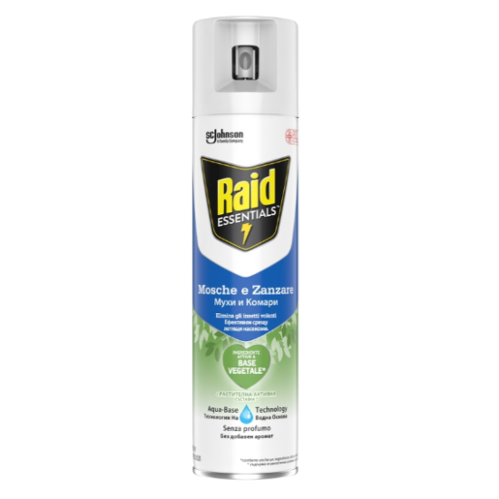 Raid Essentials FIK Аерозол против комари и мухи, 400 ml - SC Johnson