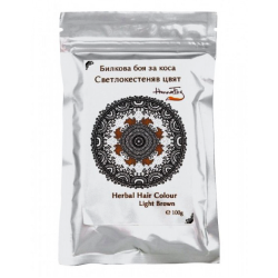 Билкова боя за коса - светлокестеняв цвят 100гр - HennaFox