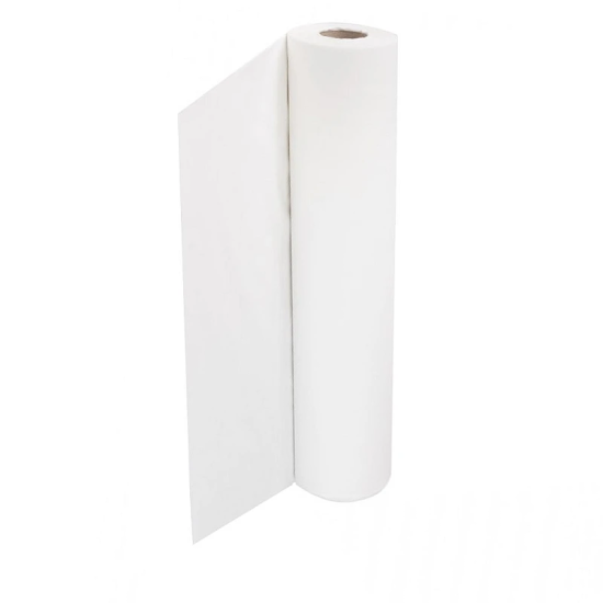 Еднократен хартиен с найлон  чаршаф 50 м / 68 см - руло