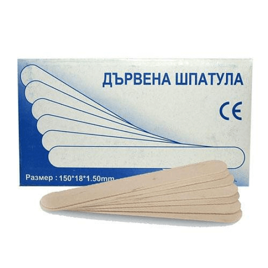 Дървени шпатули нестерилни 100 бр
