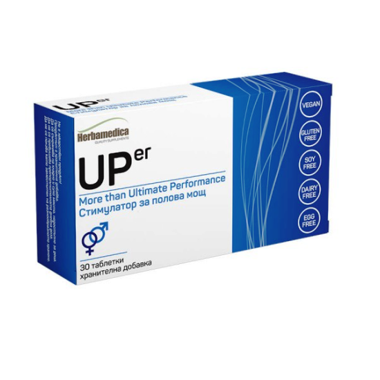 Ъп (UPER)  - Стимулатор за полова мощ 30 таблетки, Хербамедика