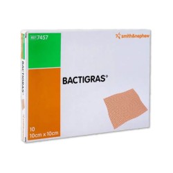 Превръзка за рани 10х10 см х 10 бр в кутия Bactigras