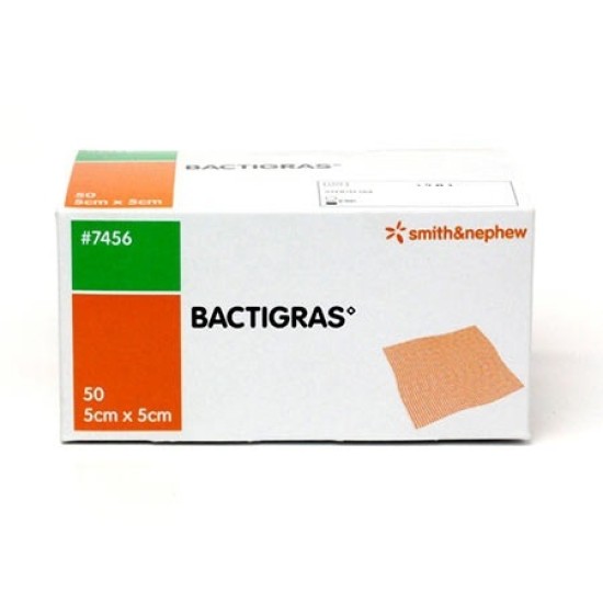 Превръзка за рани 5х5 см х 50 бр в кутия Bactigras