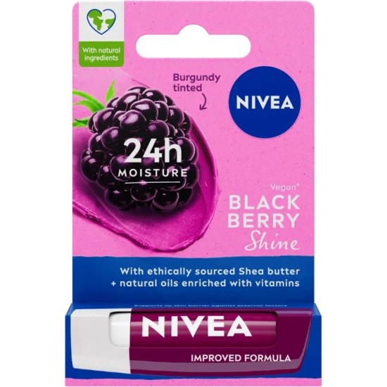 Балсам за устни Blackberry Shine 4,80 гр - Nivea