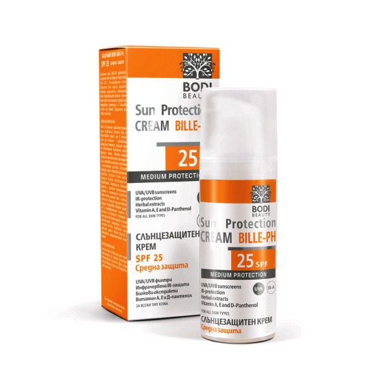 Слънцезащитен крем против бръчки SPF 25 много висока защита 50 мл - БодиБюти
