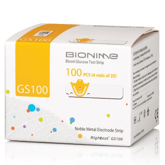 Tест ленти за глюкомер Bionime Rightest GS100 100 броя
