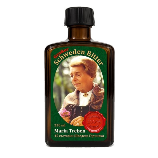 Шведска горчивка голяма с 45 съставки, по Мария Требен, 250 мл - Биохерба