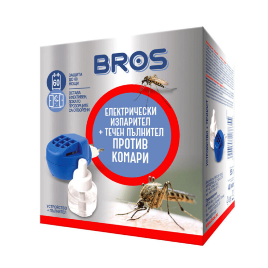 Ел. изпарител + течен пълнител против комари - BROS