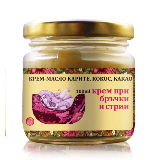 Крем-масло от Карите, Кокос, Какао 100 мл, Биохерба