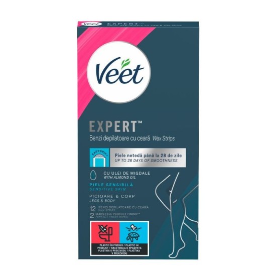 Veet Expert Восъчни ленти за депилация 12 бр  